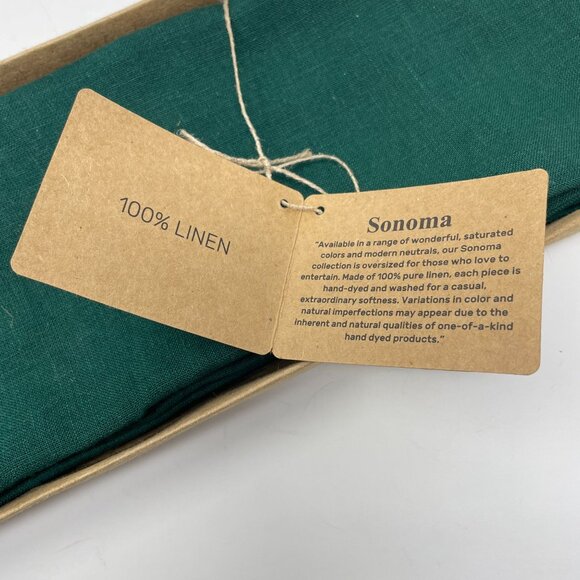 Solino Home 6 Linen Napkins/Placemats Sonoma Green - Picture 2 of 7